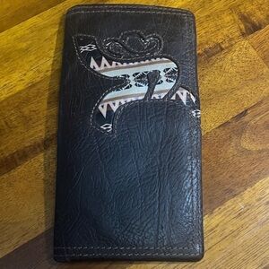 Hooey "Trap" Roughy Aztec Inlay Rodeo Wallet